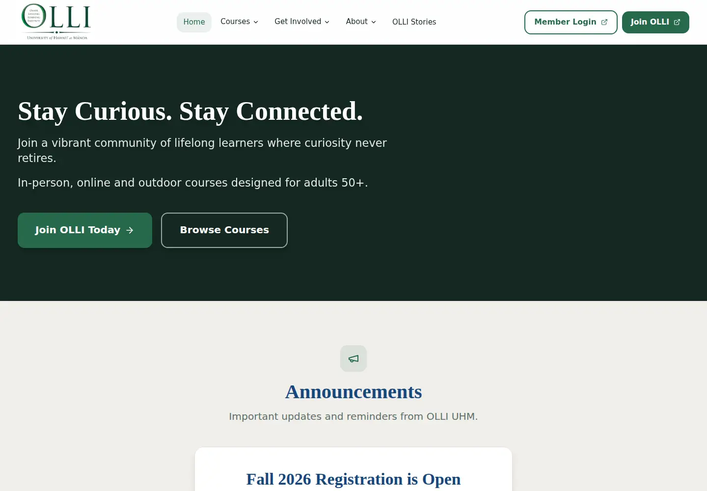 Screenshot of olliuhm.org