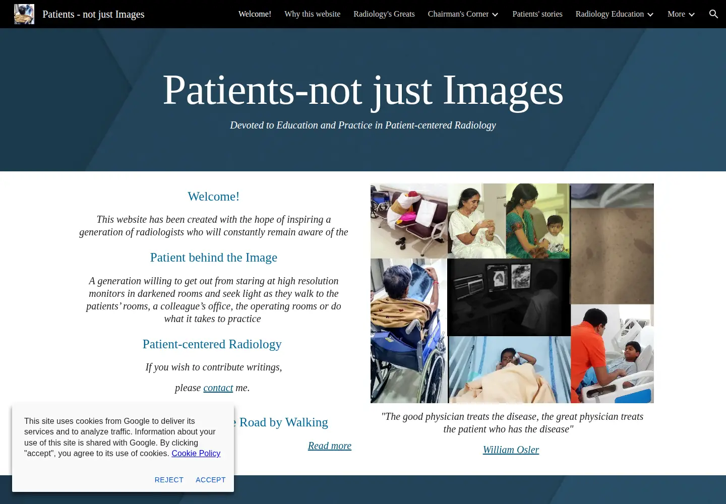 Screenshot of patientsnotjustimages.org