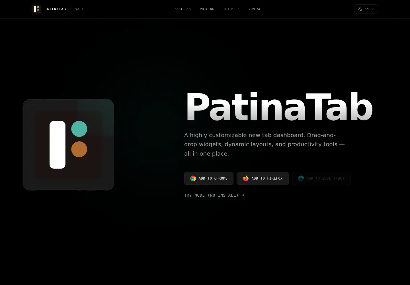 Captured homepage of patinatab.org in the current scan