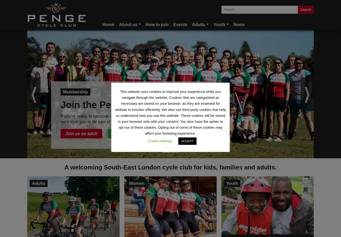 Screenshot of pengecc.org