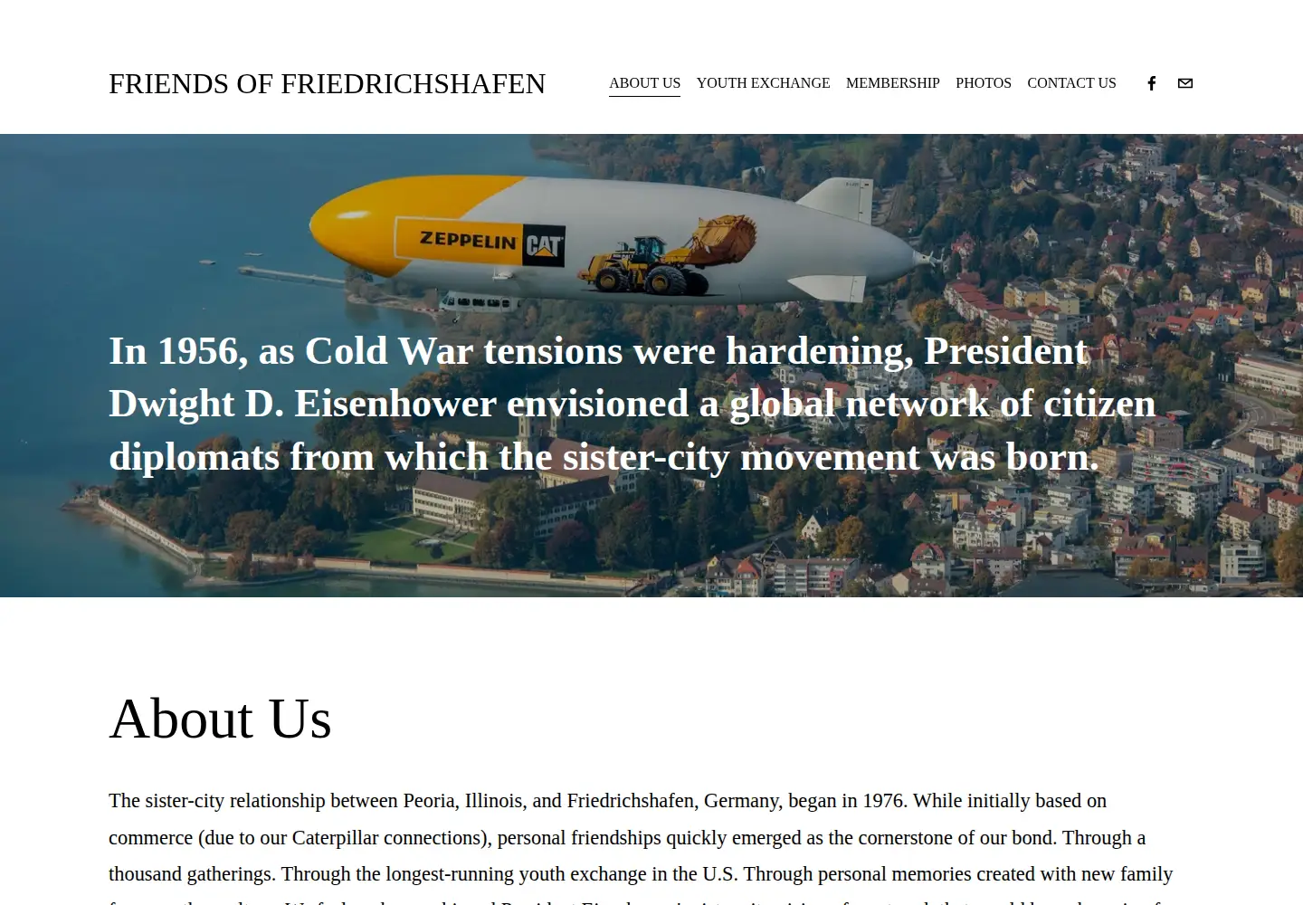 Captured homepage of peoriasistercity.org in the current scan