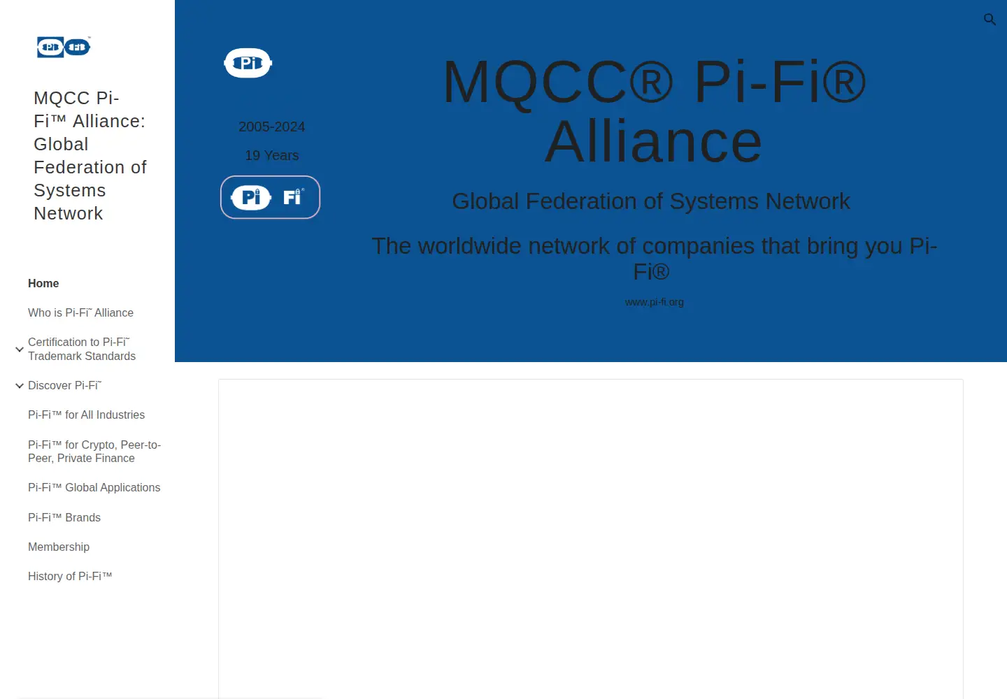 Screenshot of pi-fi.org