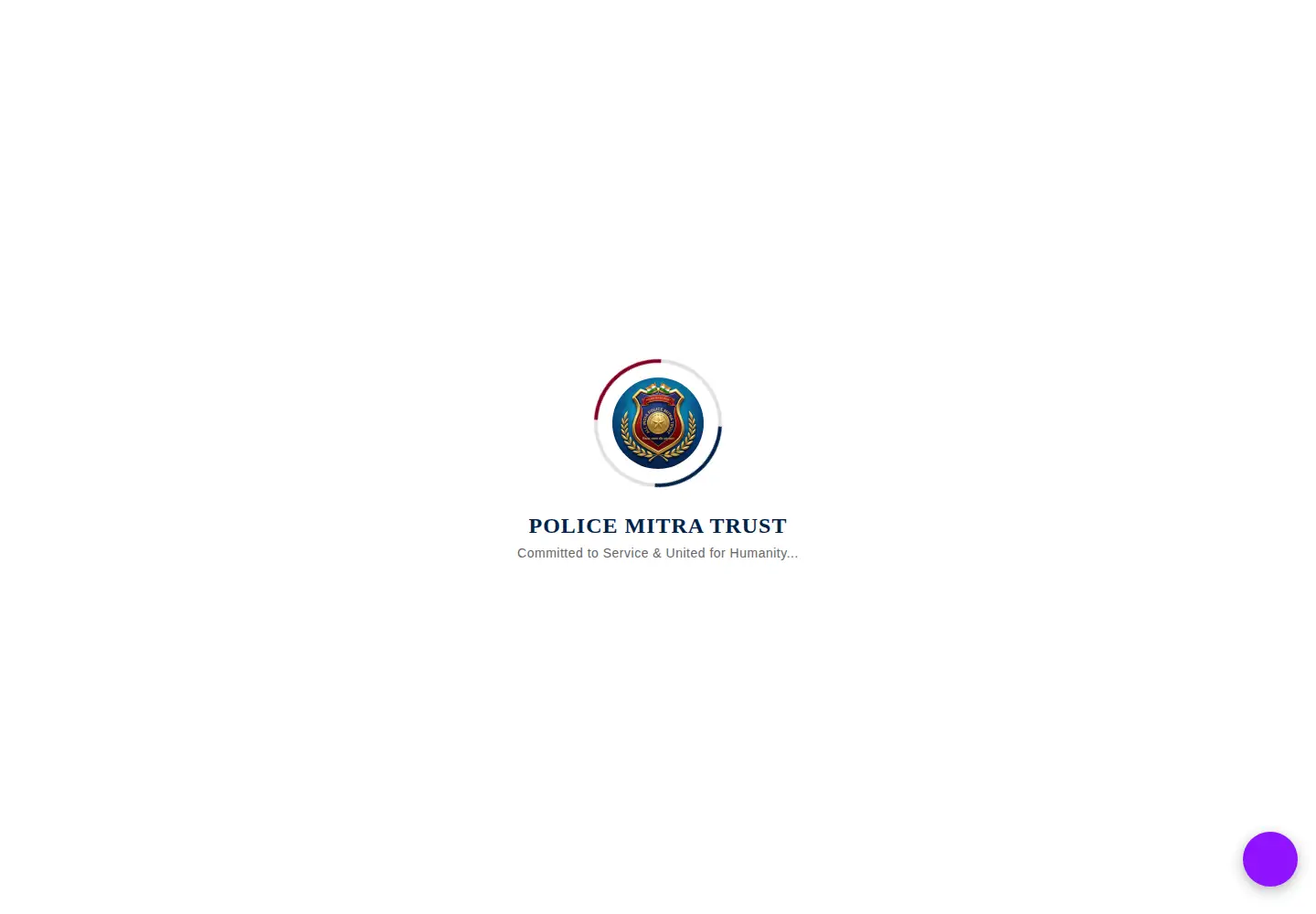 Captured homepage of policemitratrust.org in the current scan