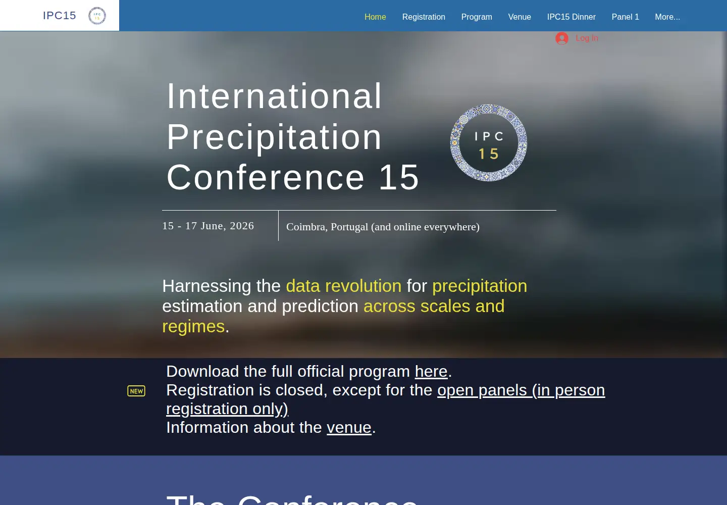 Screenshot of precipitationconference.org