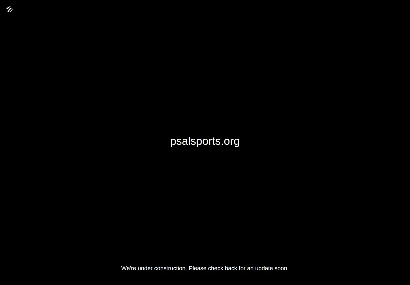 Captured homepage of psalsports.org in the current scan