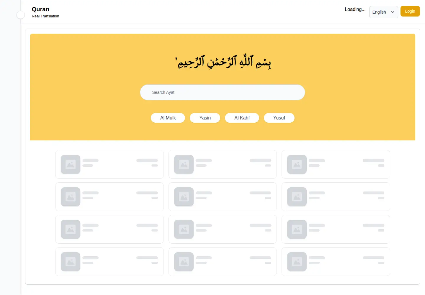 Screenshot of quranrt.org