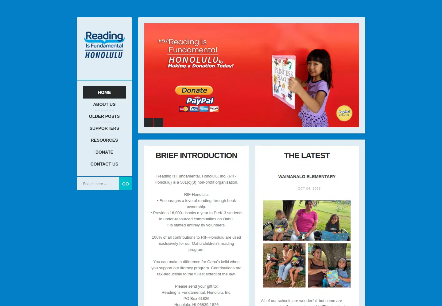 Screenshot of rifhonolulu.org