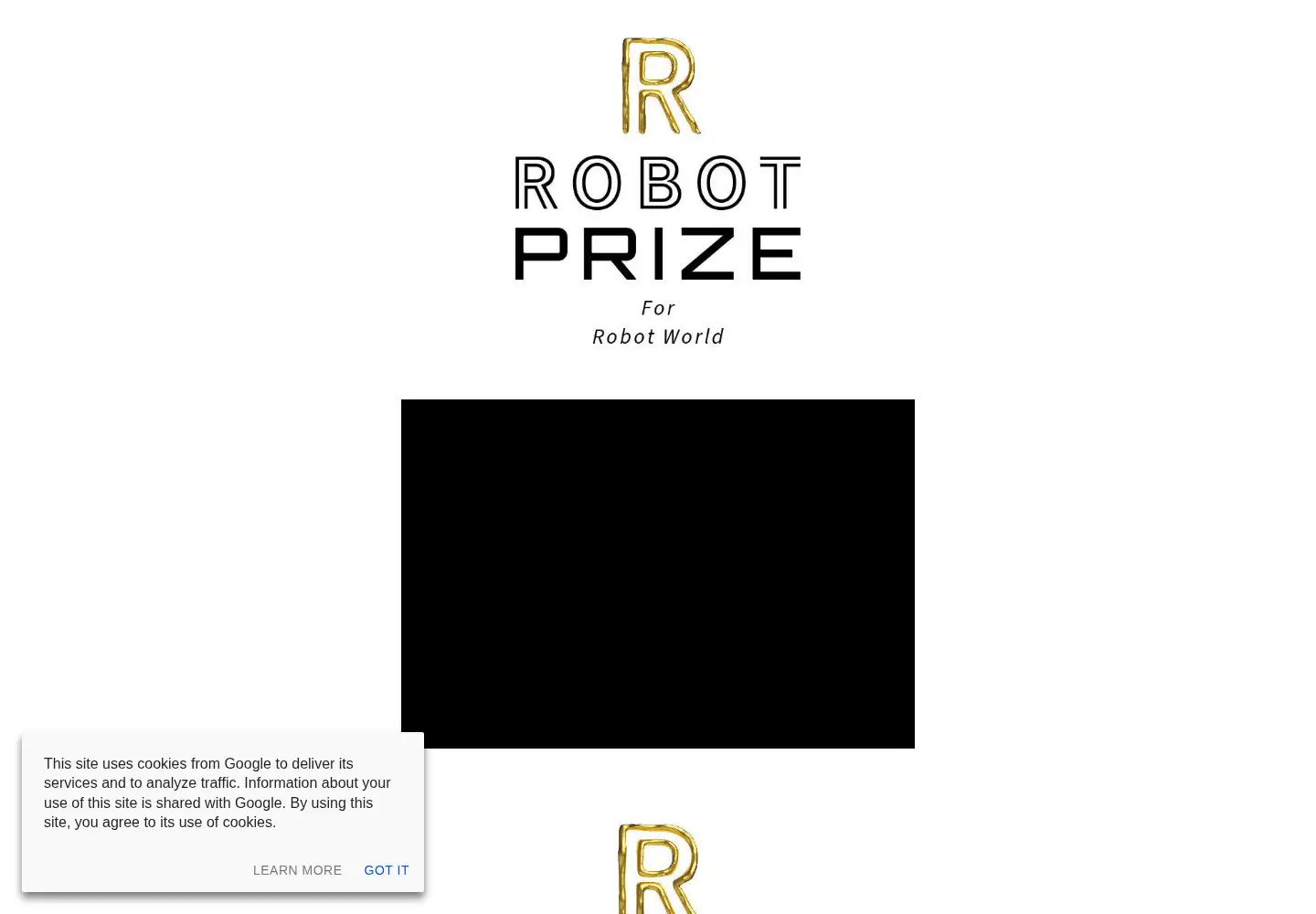 Captured homepage of robotprize.org in the current scan