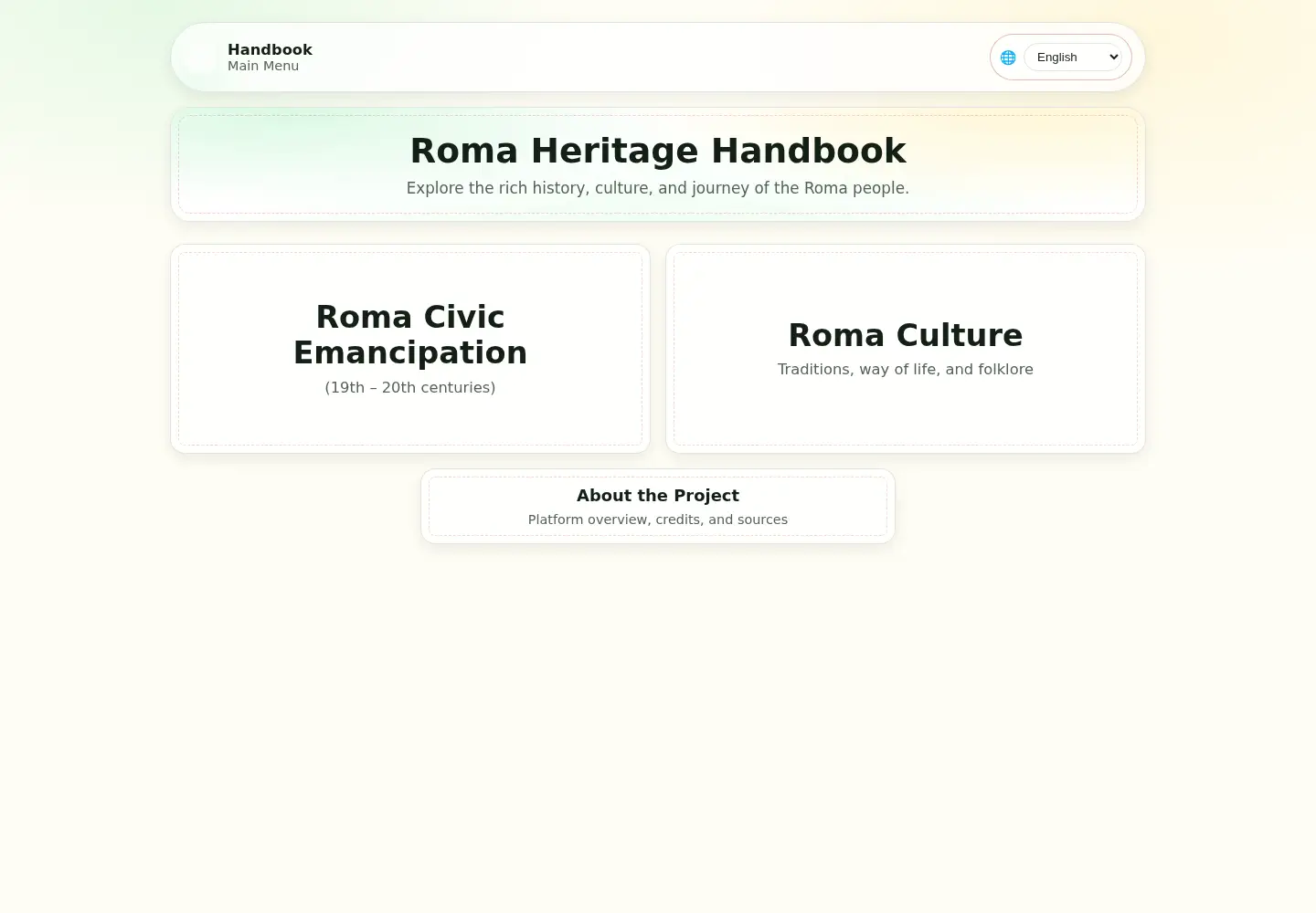 Captured homepage of romaheritage.org in the current scan
