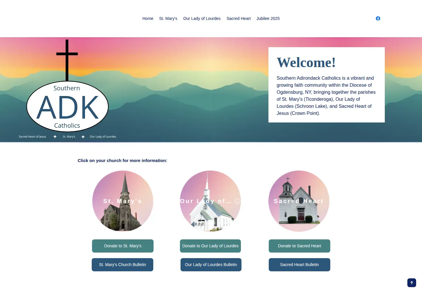Screenshot of route74catholics.org