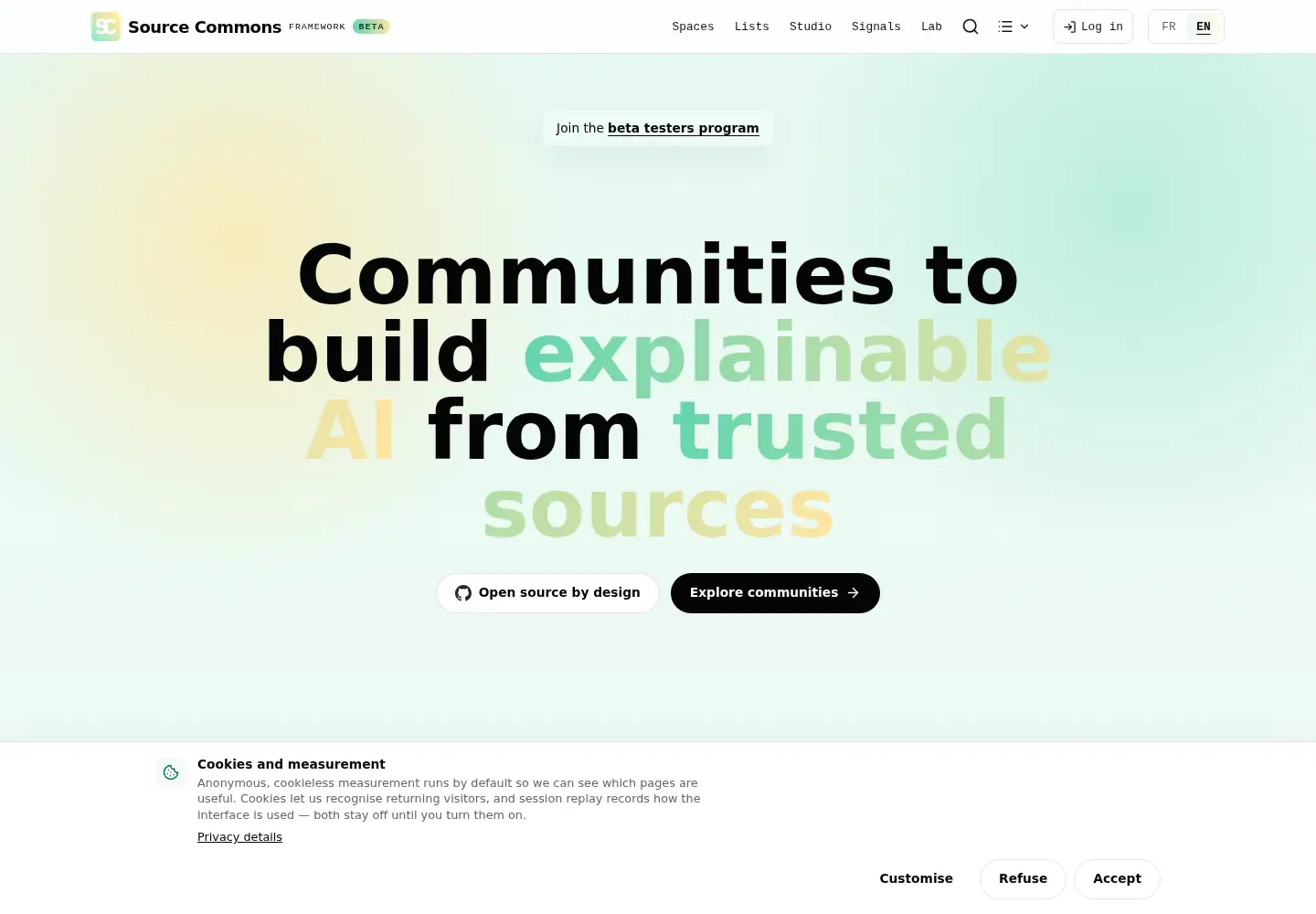 Captured homepage of scframework.org in the current scan