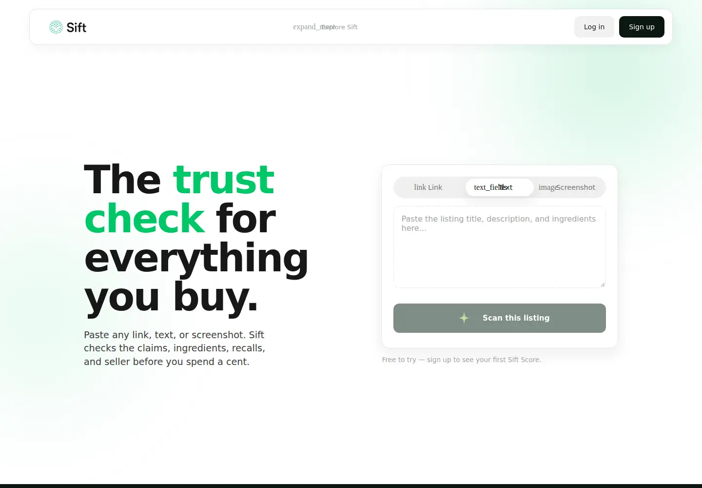 Screenshot of siftgo.org