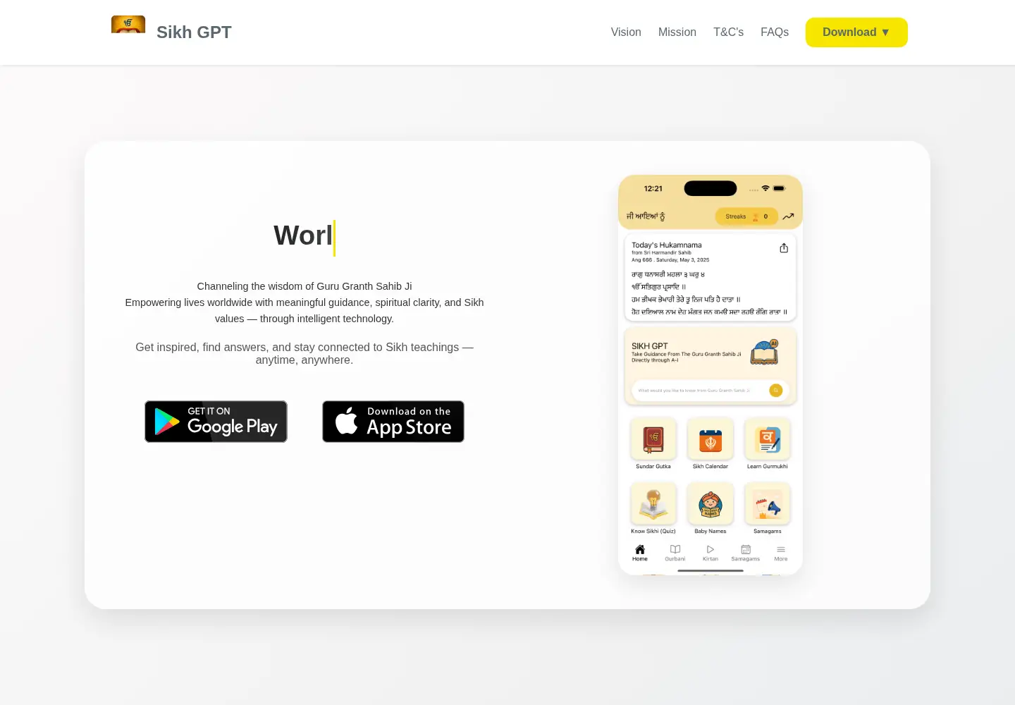Screenshot of sikhgpt.org