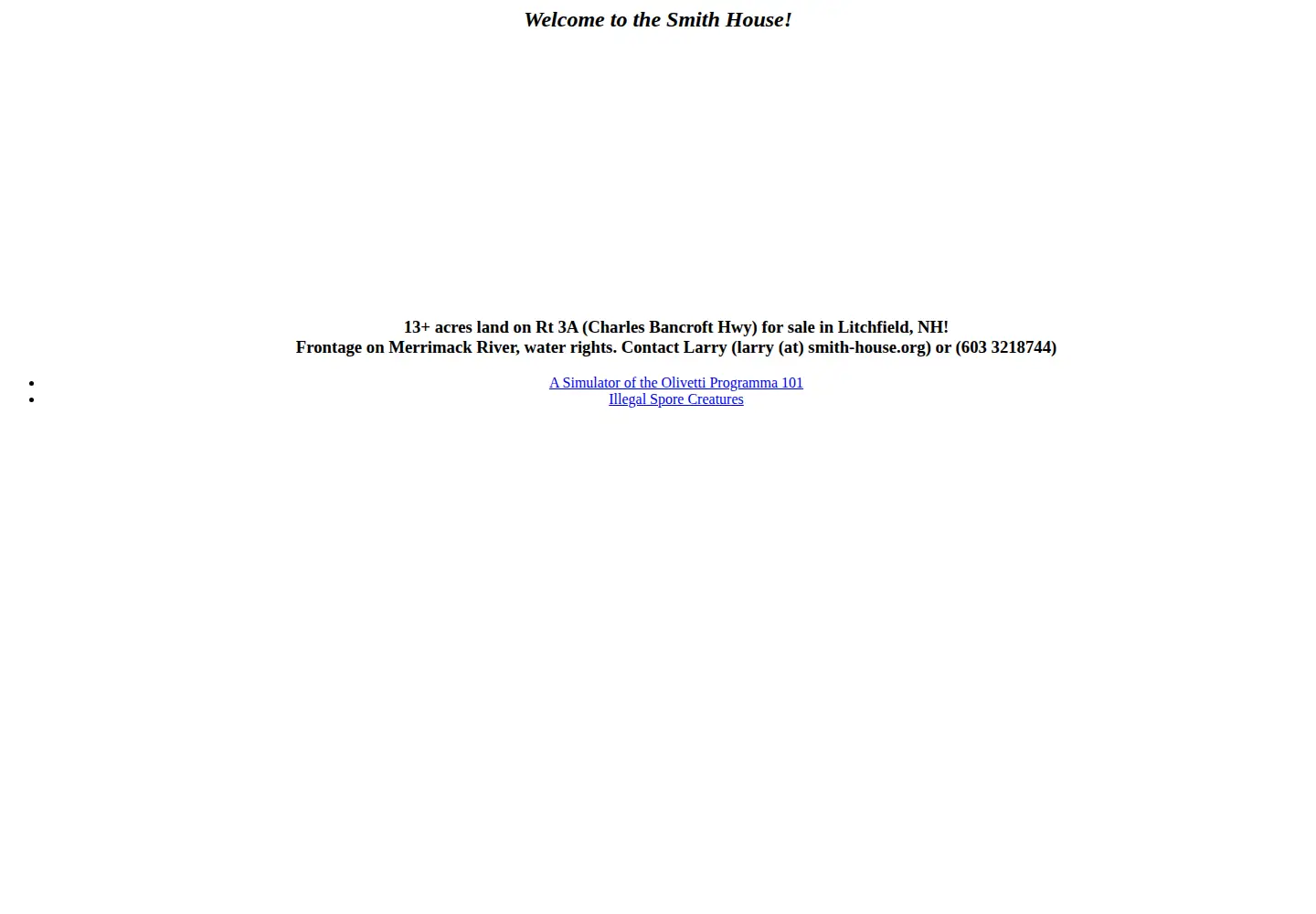 Screenshot of smith-house.org