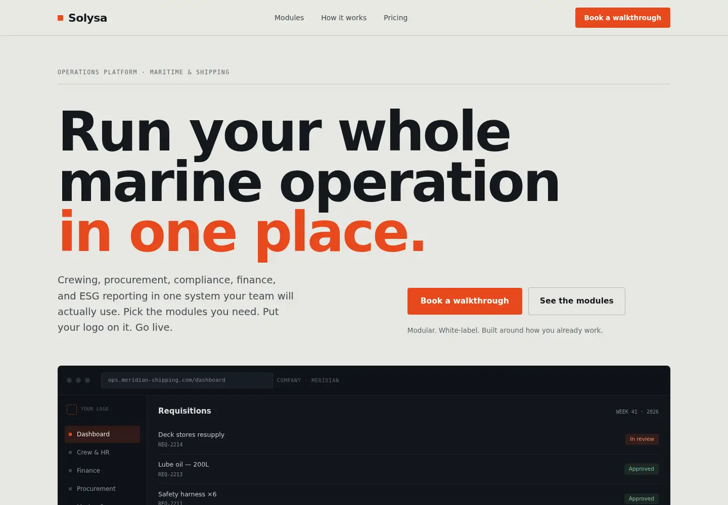Captured homepage of solysa.org in the current scan