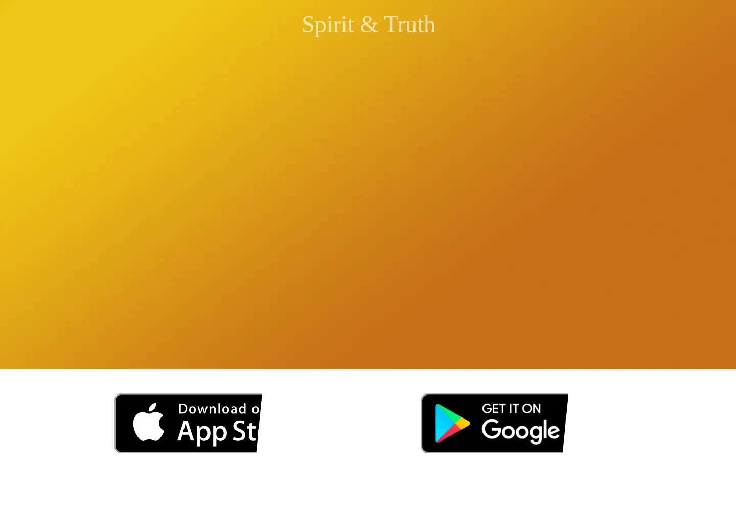 Captured homepage of spiritandtruthapp.org in the current scan