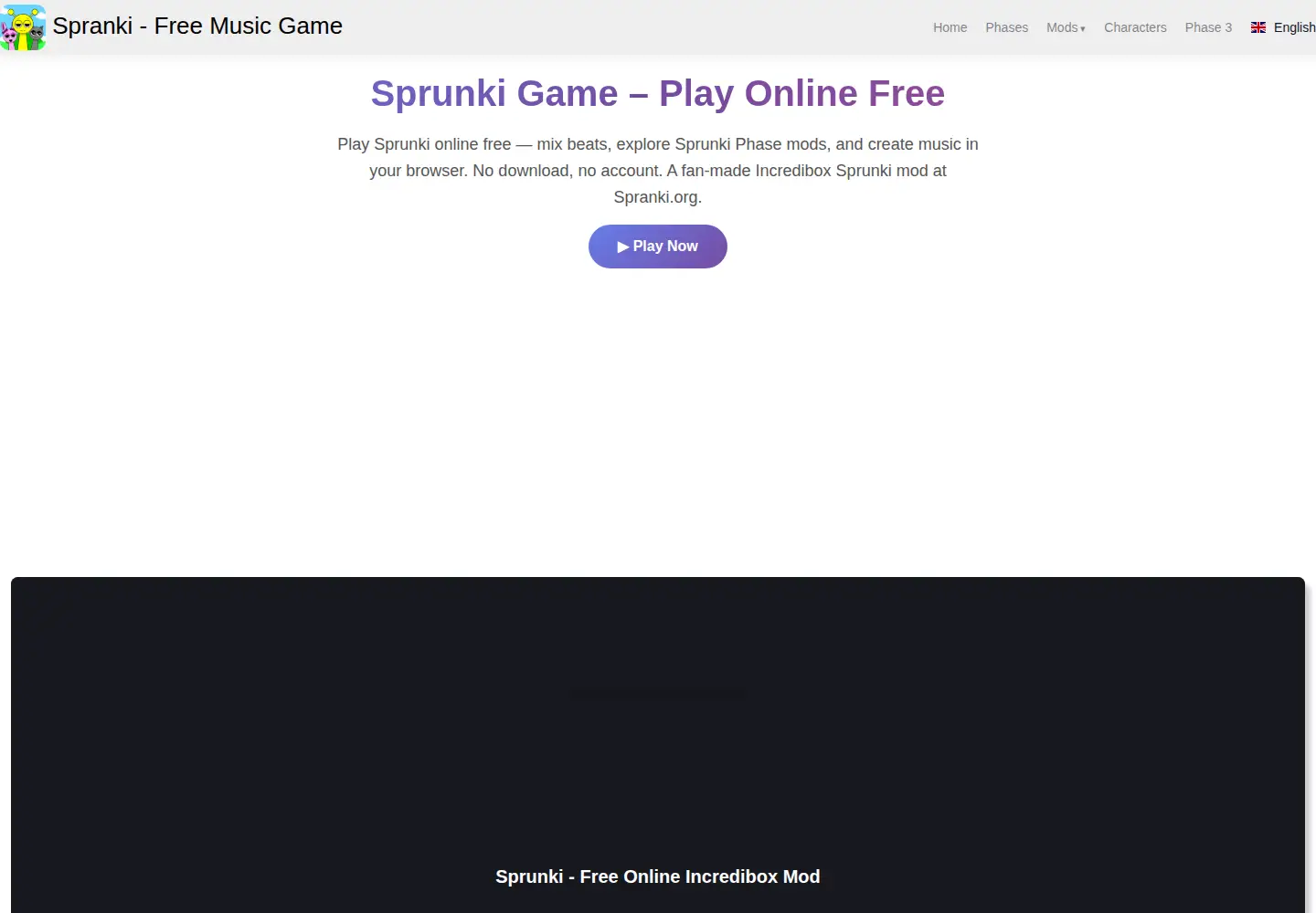 Captured homepage of spranki.org in the current scan