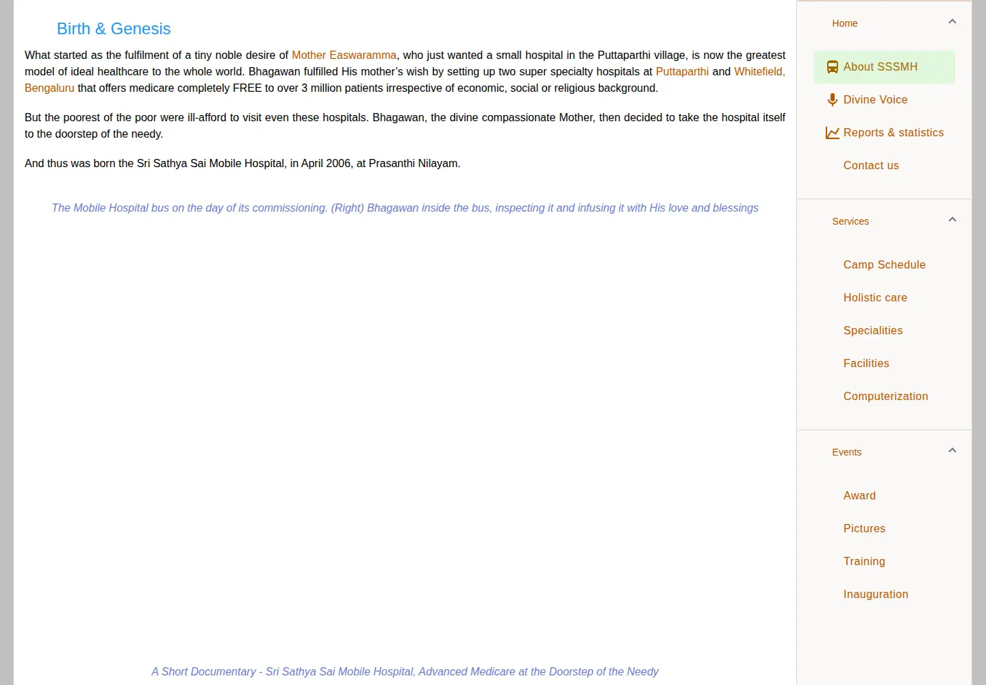 Captured homepage of sssmobilehospitaltn.org in the current scan