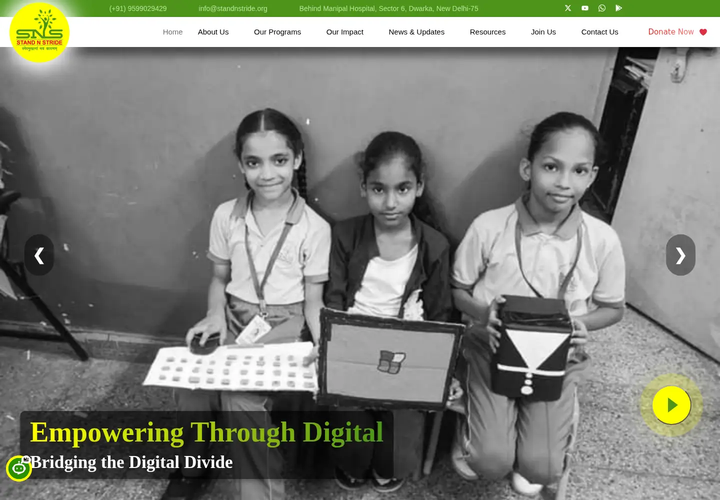 Screenshot of standnstride.org