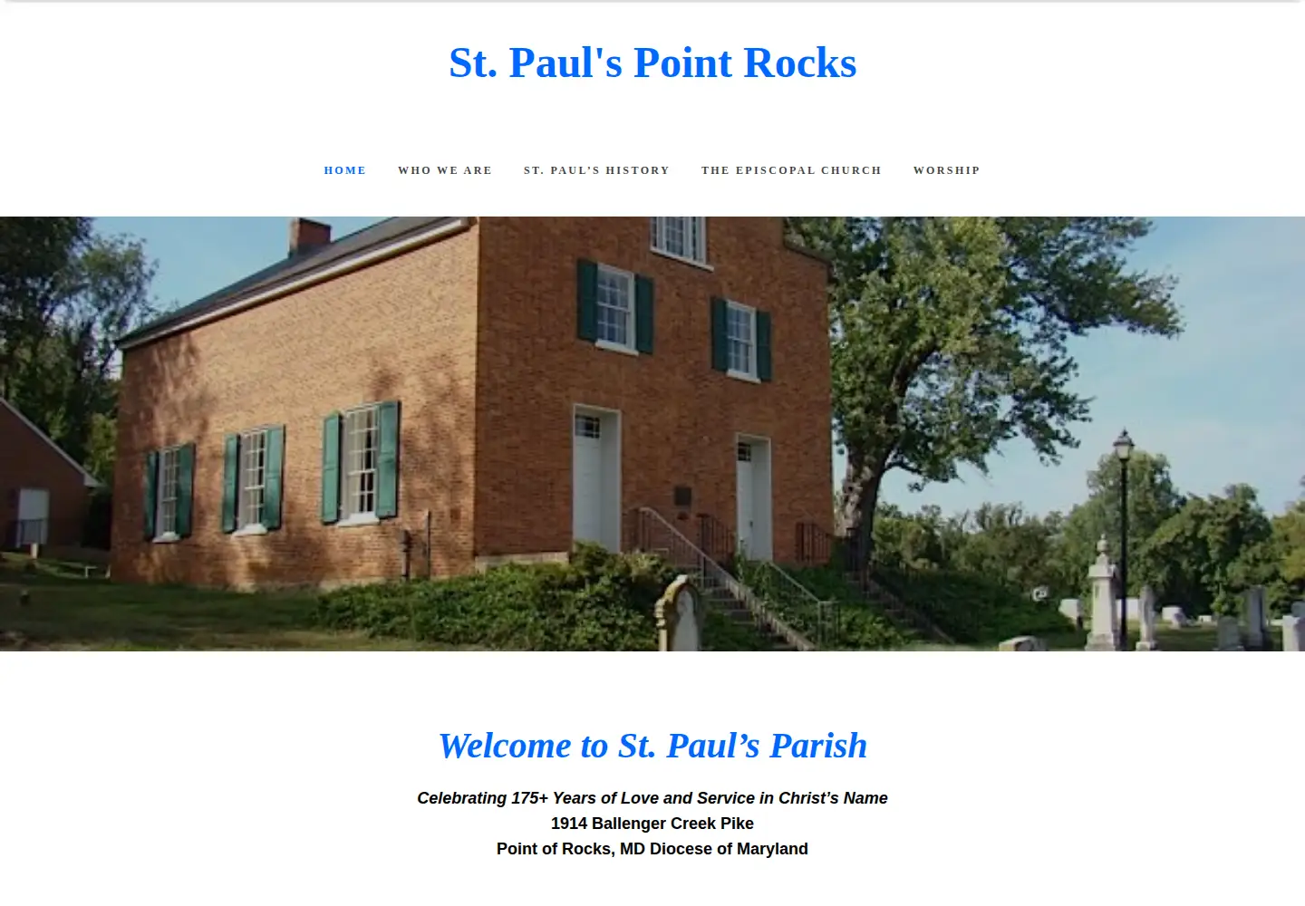 Screenshot of stpaulspointrocks.org