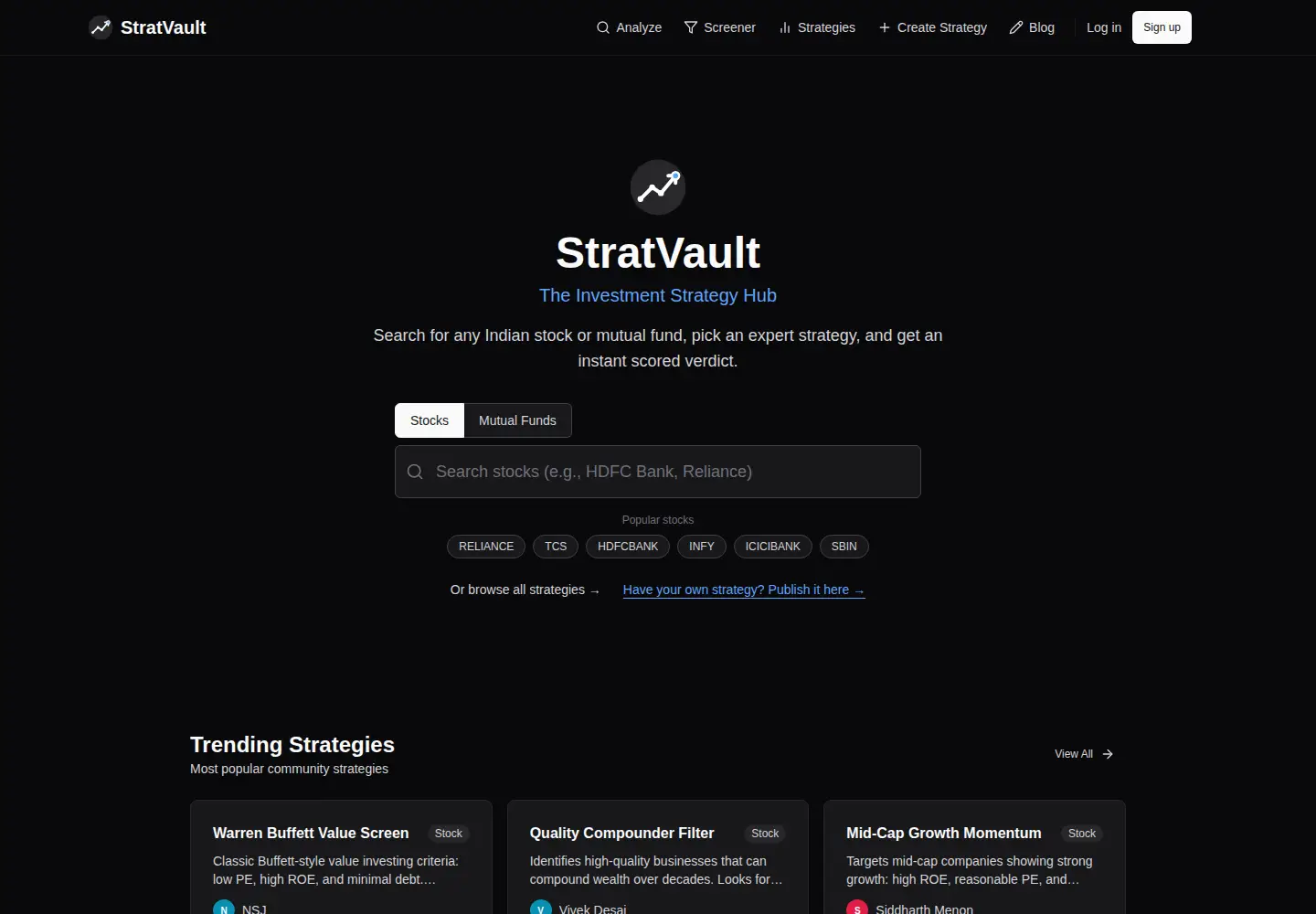 Captured homepage of stratvault.org in the current scan