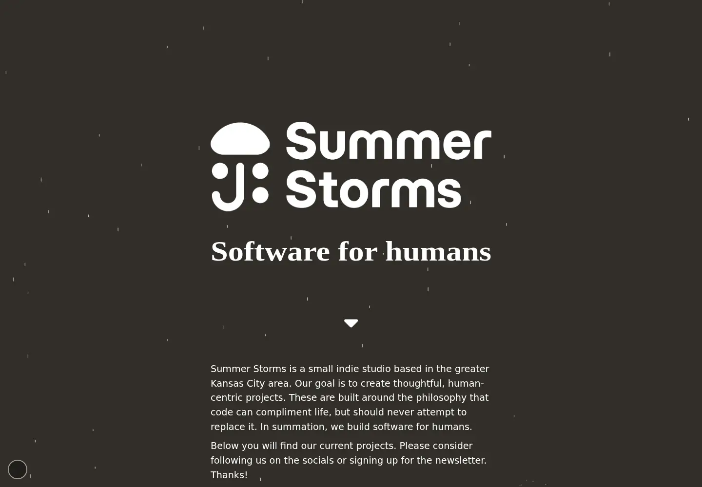 Captured homepage of summerstorms.org in the current scan
