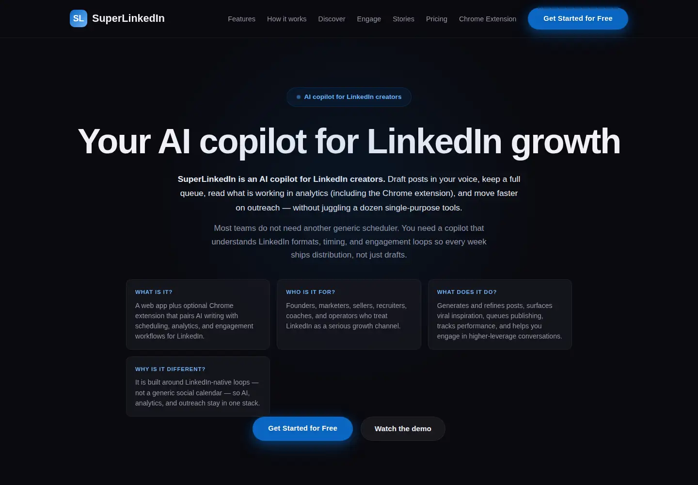 Captured homepage of superlinkedin.org in the current scan
