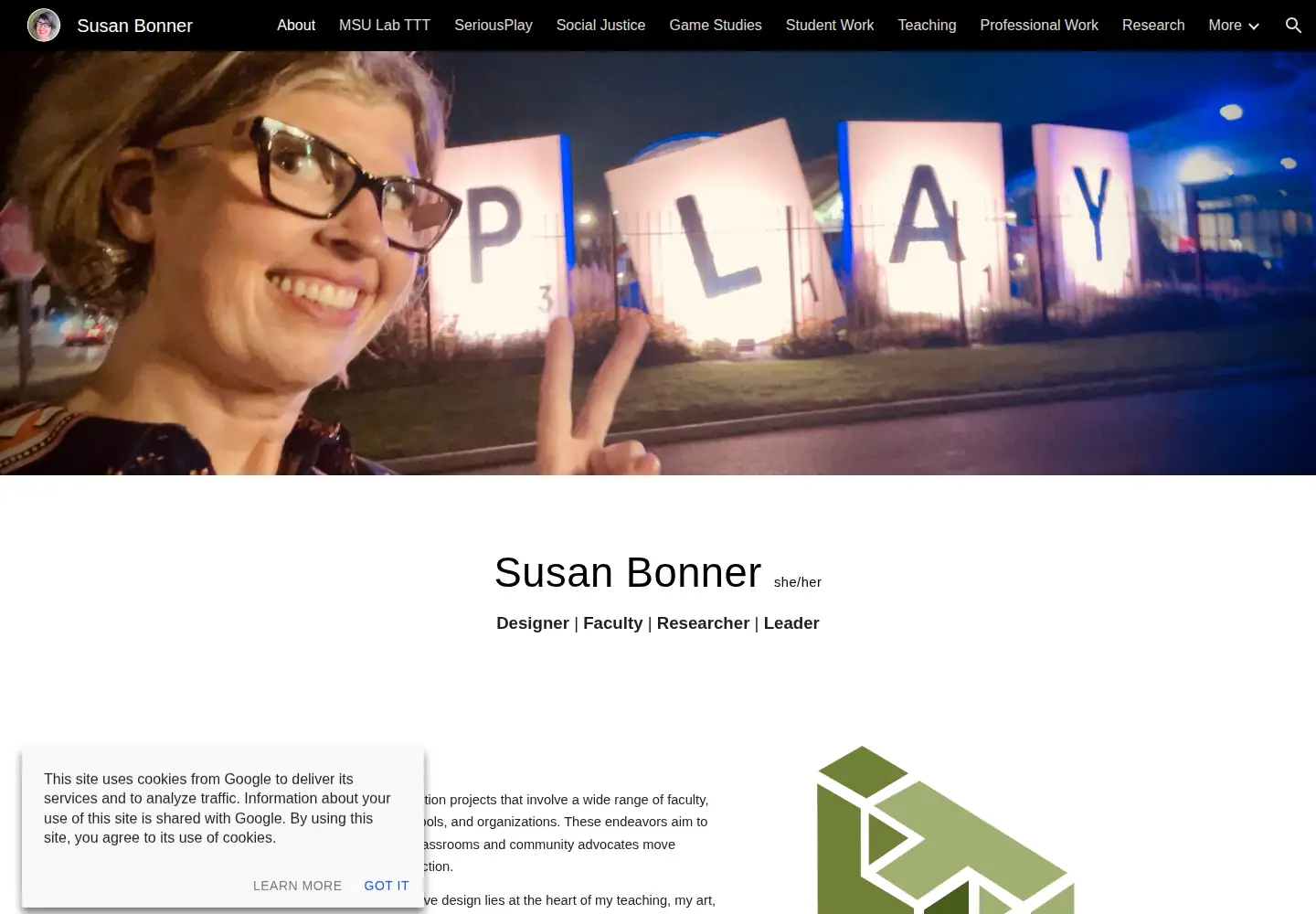 Screenshot of susanbonner.org