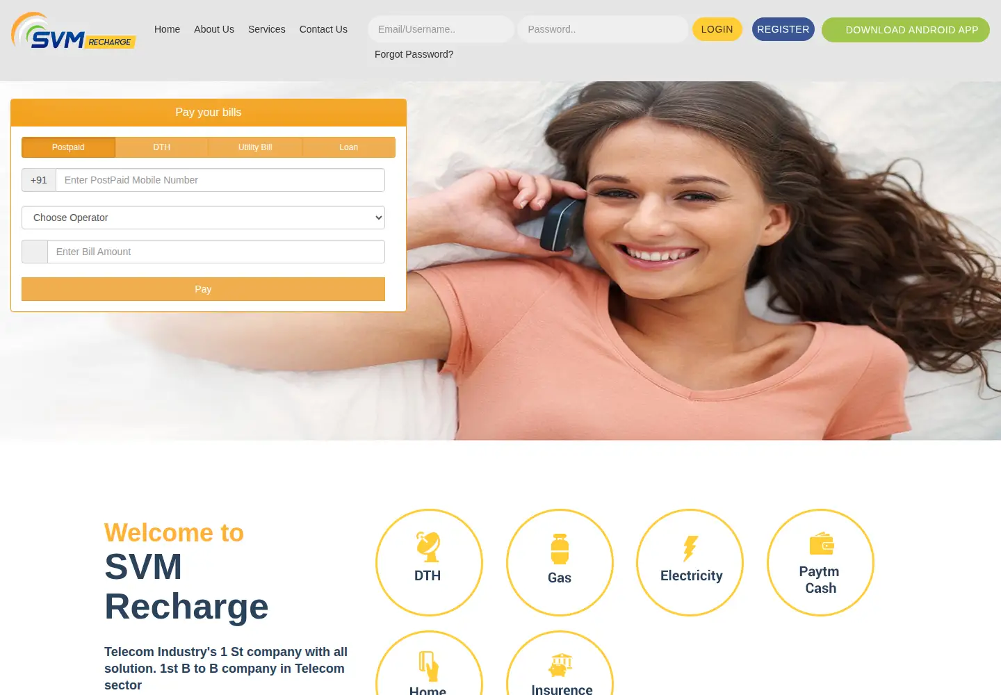 Screenshot of svmrecharge.org