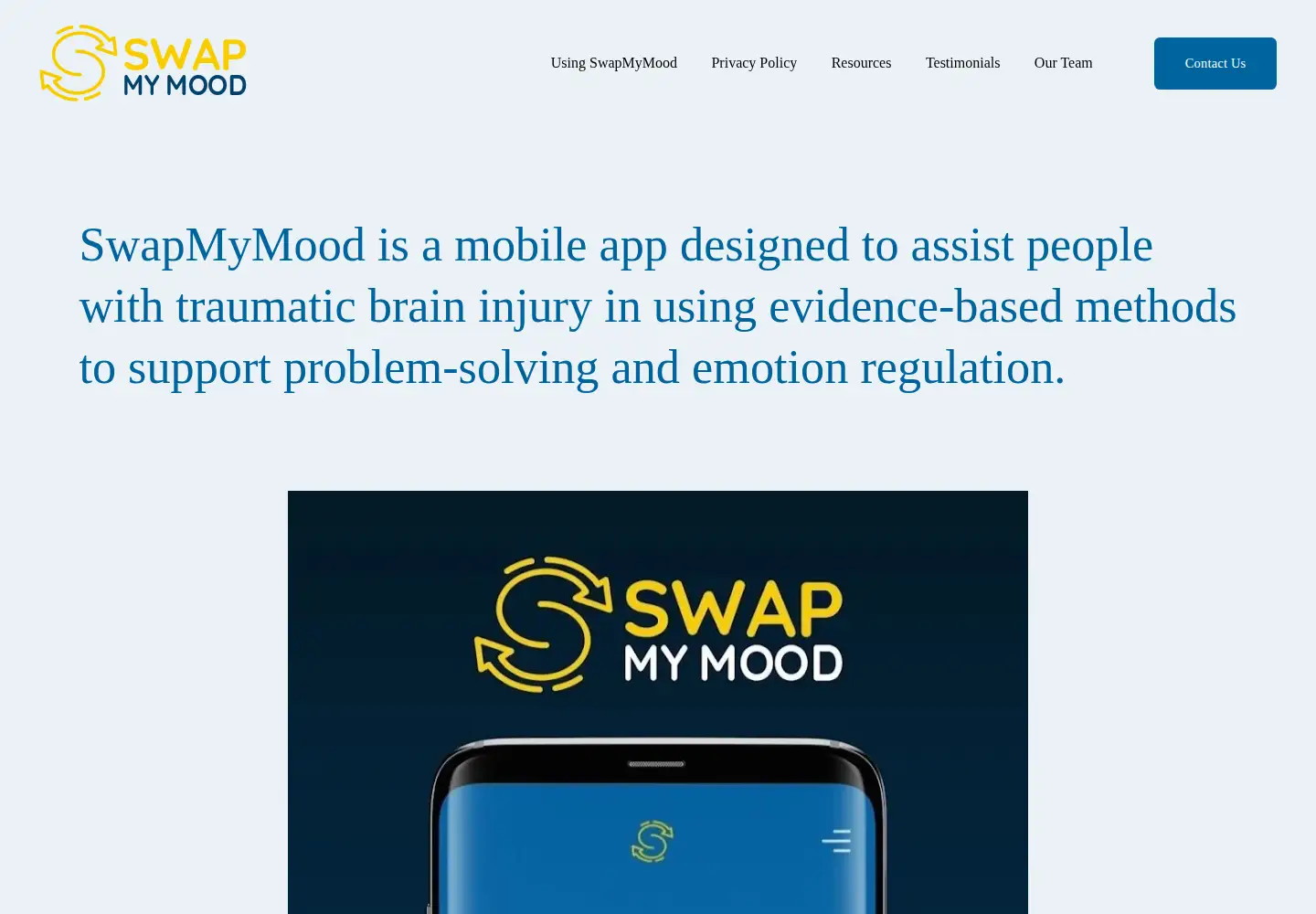 Screenshot of swapmymood.org