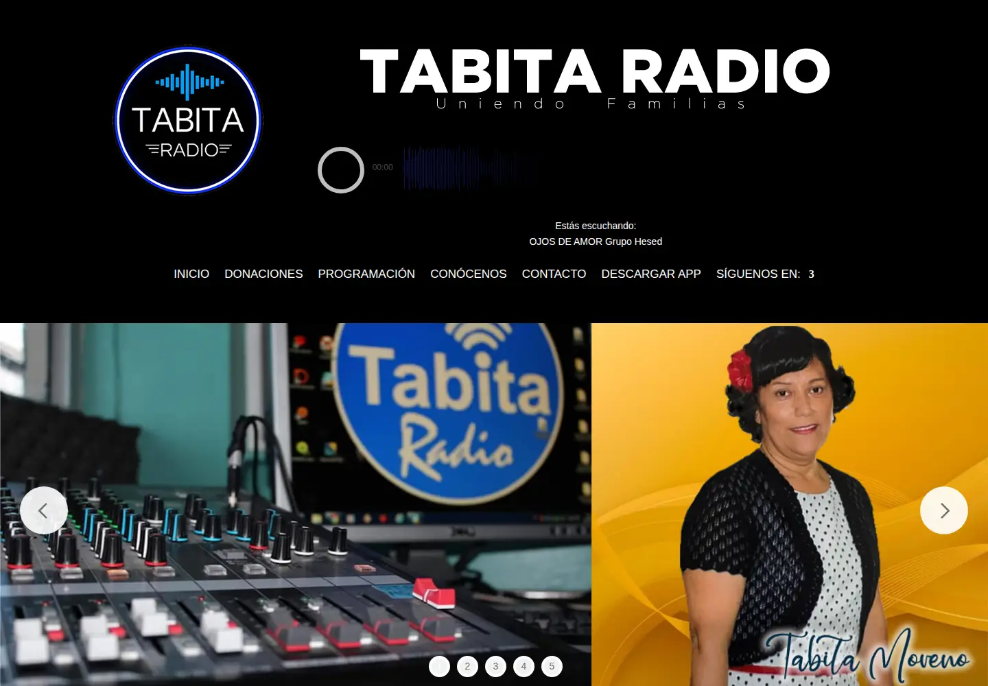 Screenshot of tabitaradio.org