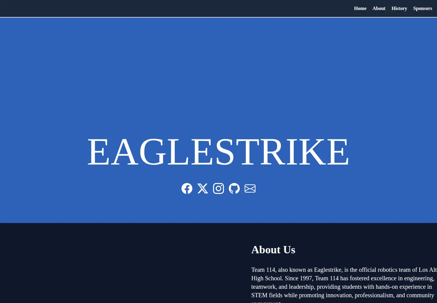 Screenshot of team114.org