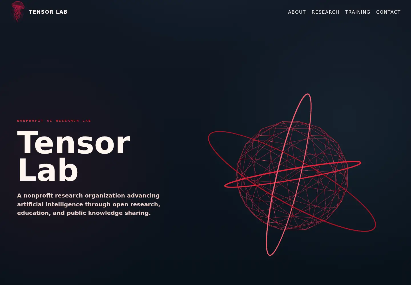 Captured homepage of tensorlab.org in the current scan