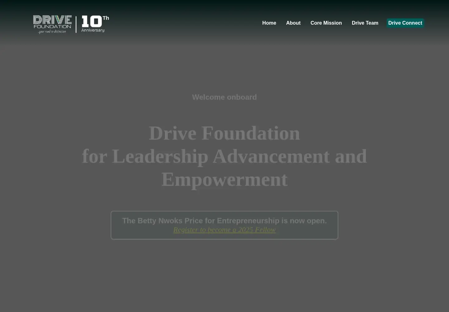 Screenshot of thedrivefoundation.org