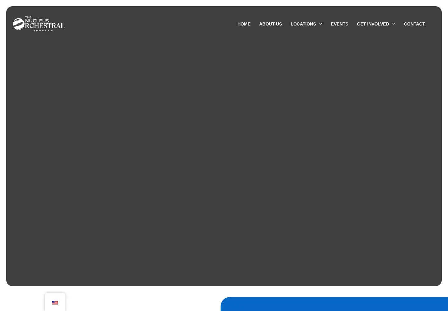 Captured homepage of thenucleusorchestral.org in the current scan