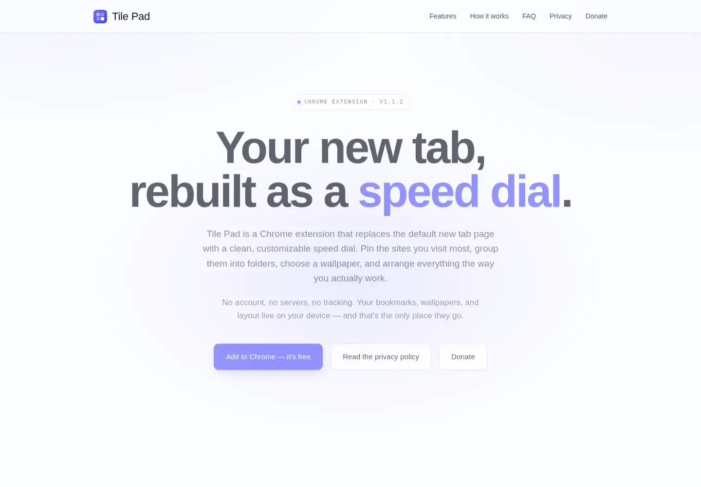 Screenshot of tilepad.org