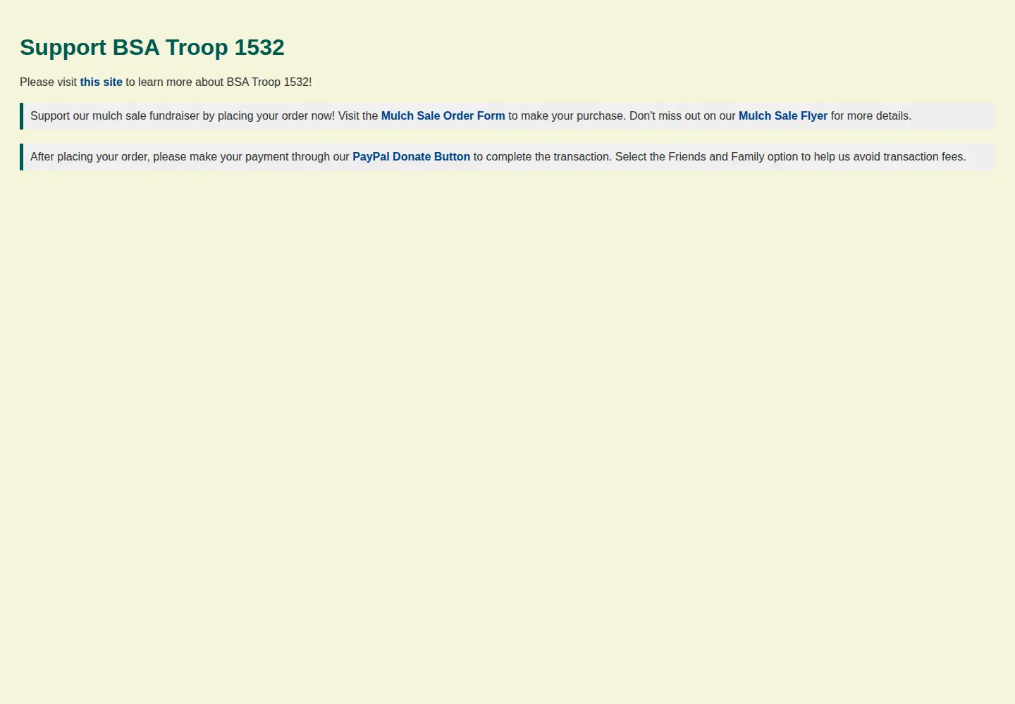 Screenshot of troop1532.org