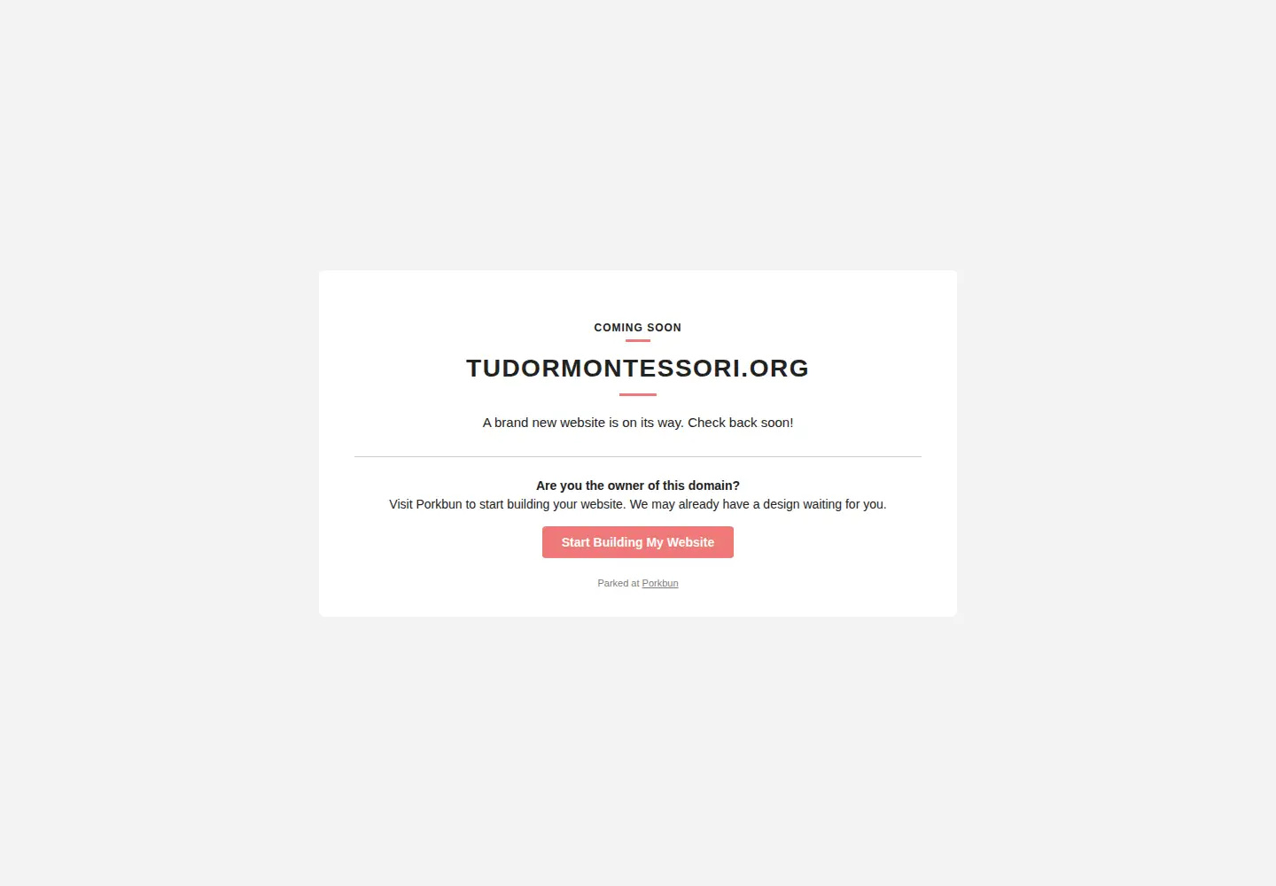 Screenshot of tudormontessori.org