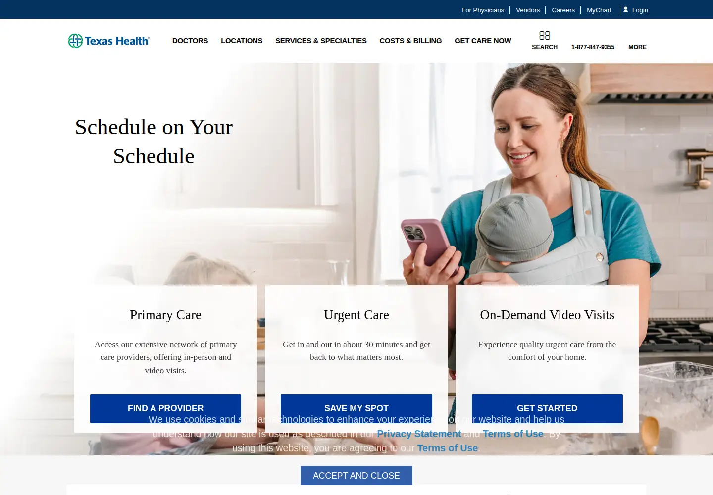 Screenshot of txhealth.org