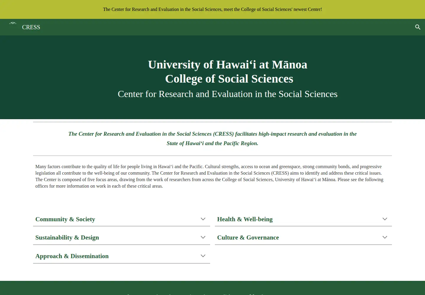 Captured homepage of uhcress.org in the current scan
