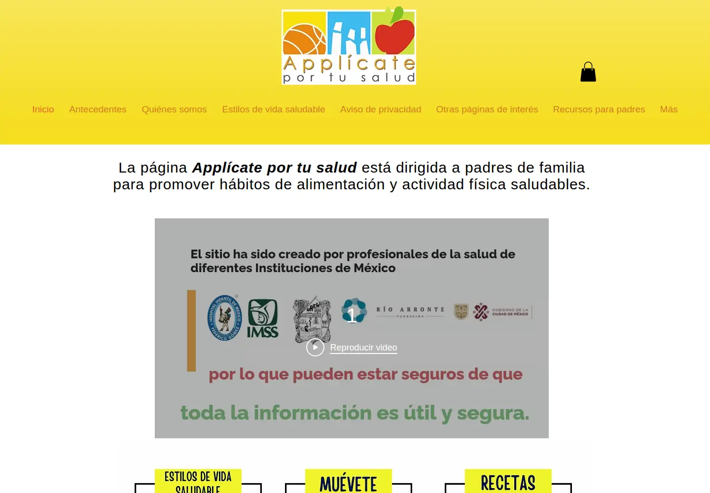 Screenshot of viviendo-saludable.org
