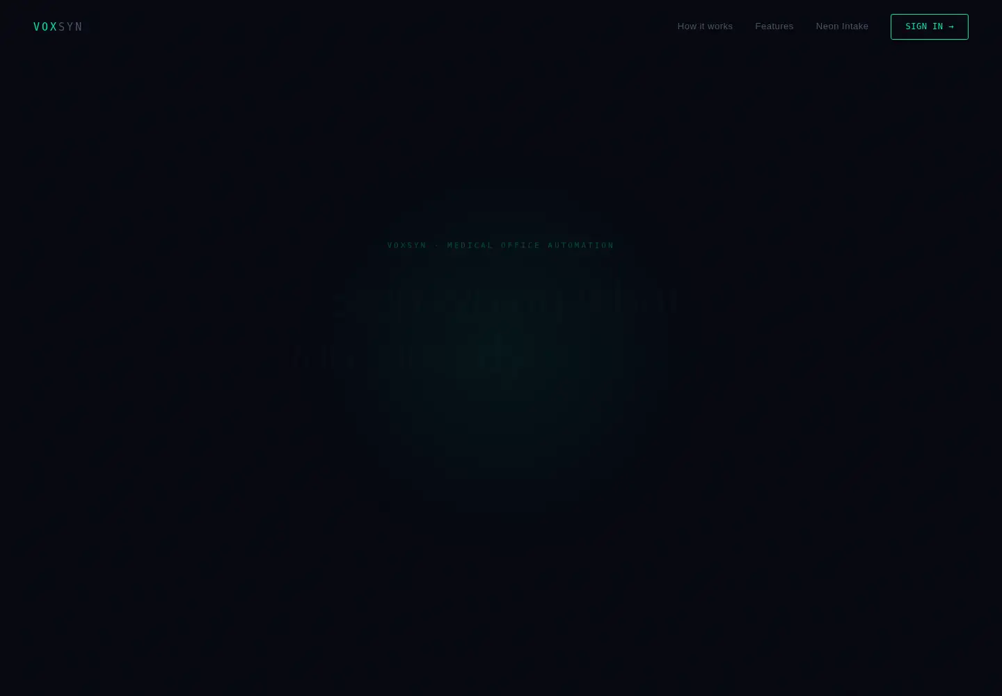 Captured homepage of voxsyn.org in the current scan