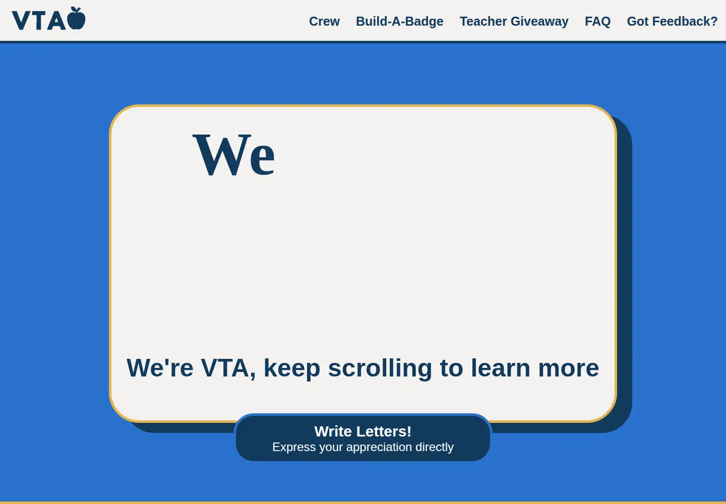 Screenshot of vtaproject.org