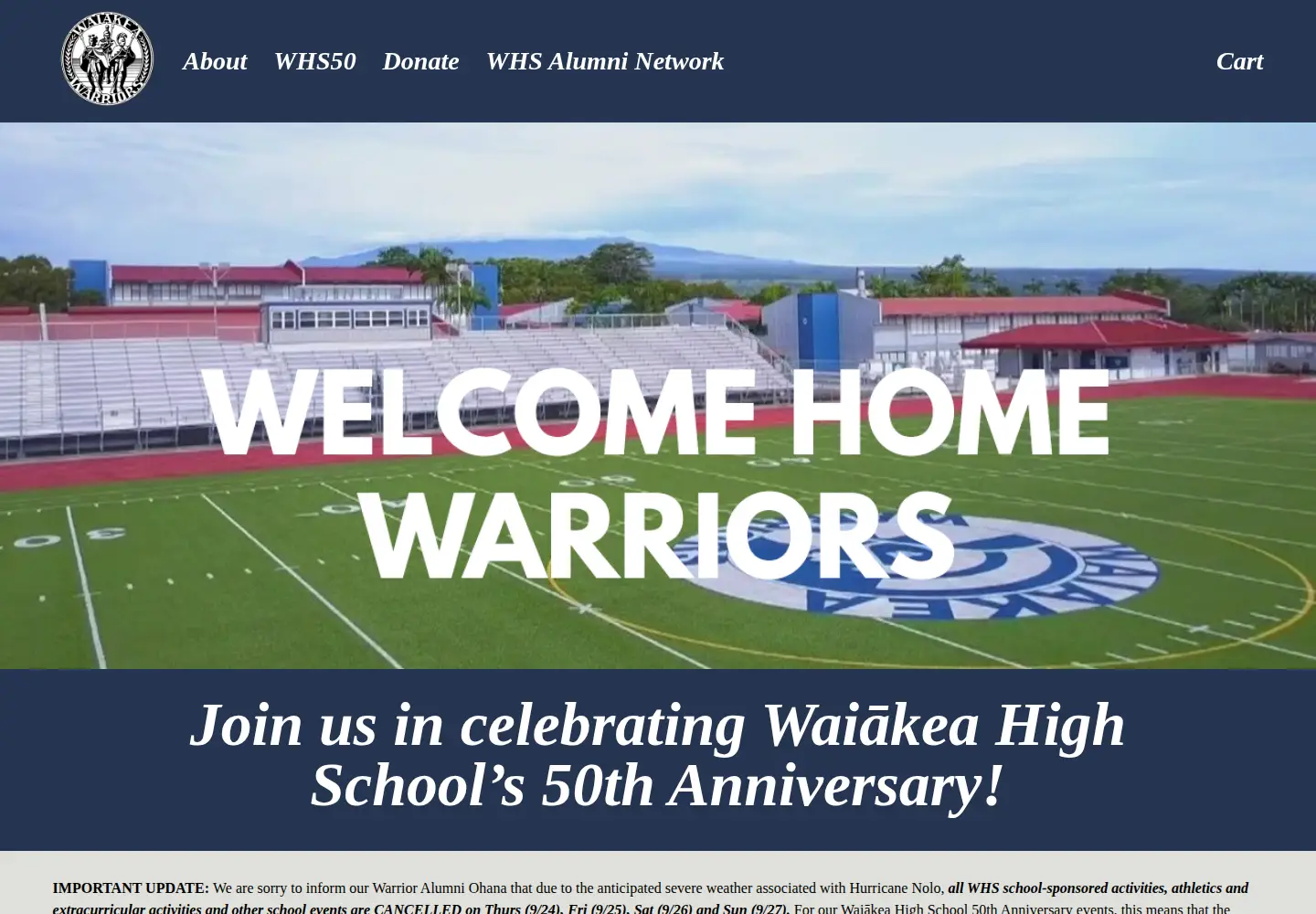 Screenshot of waiakeahighfoundation.org