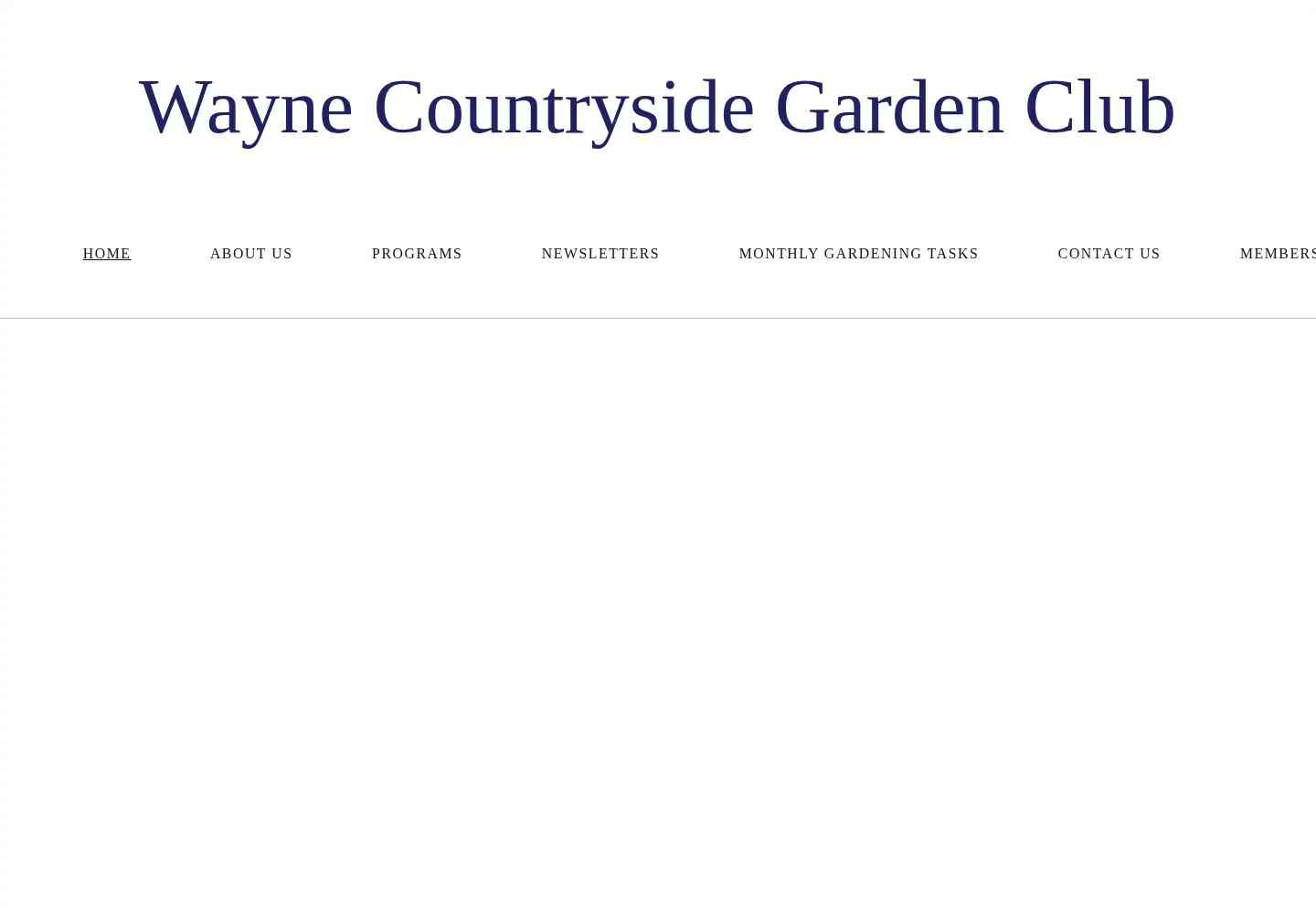 Captured homepage of waynecountrysidegardenclub.org in the current scan