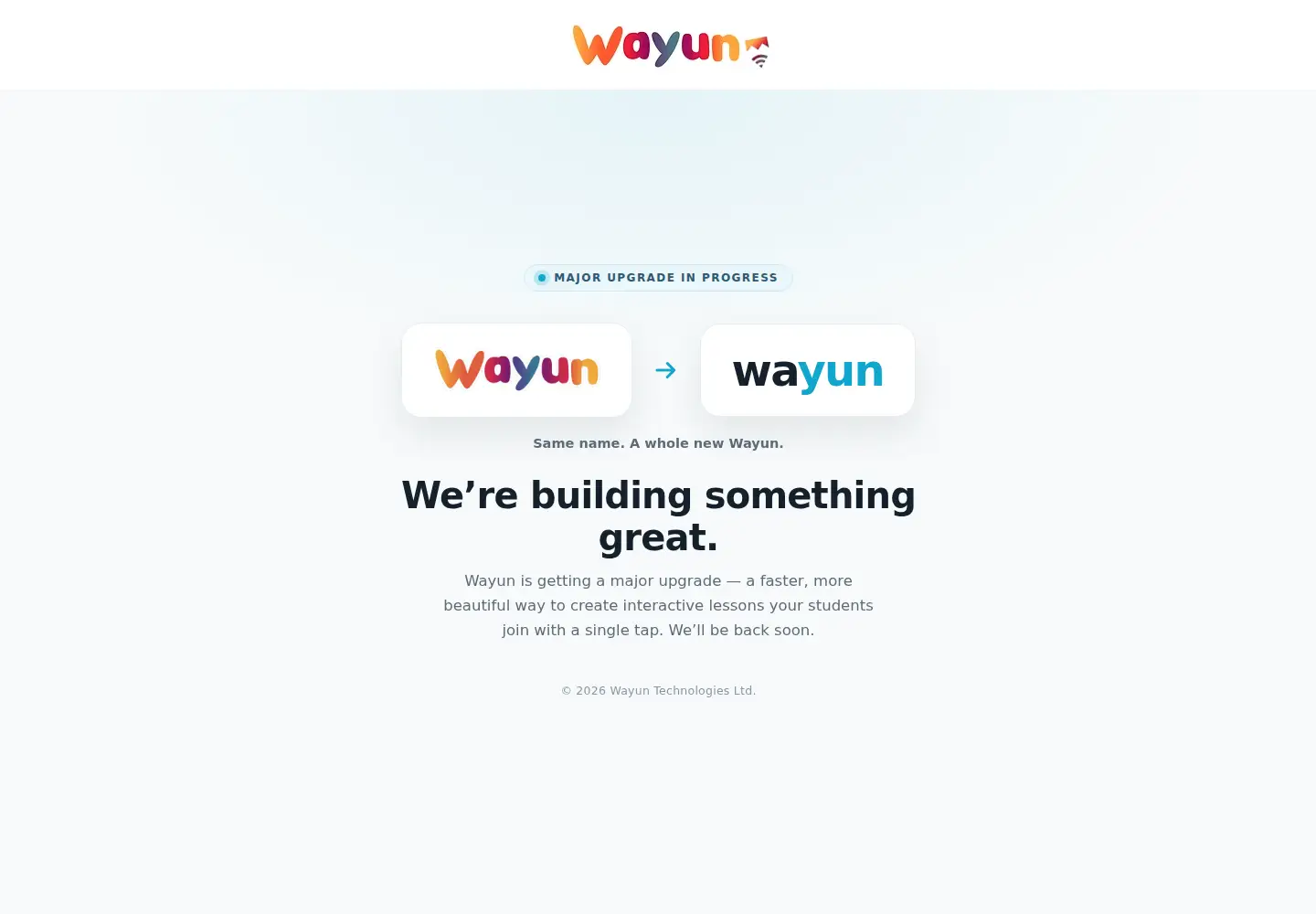 Captured homepage of wayun.org in the current scan