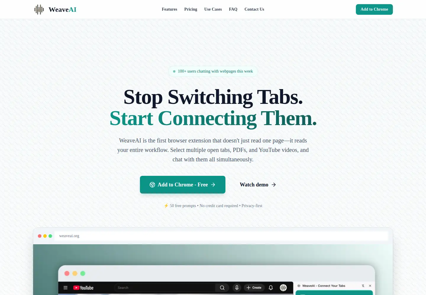 Screenshot of weaveai.org