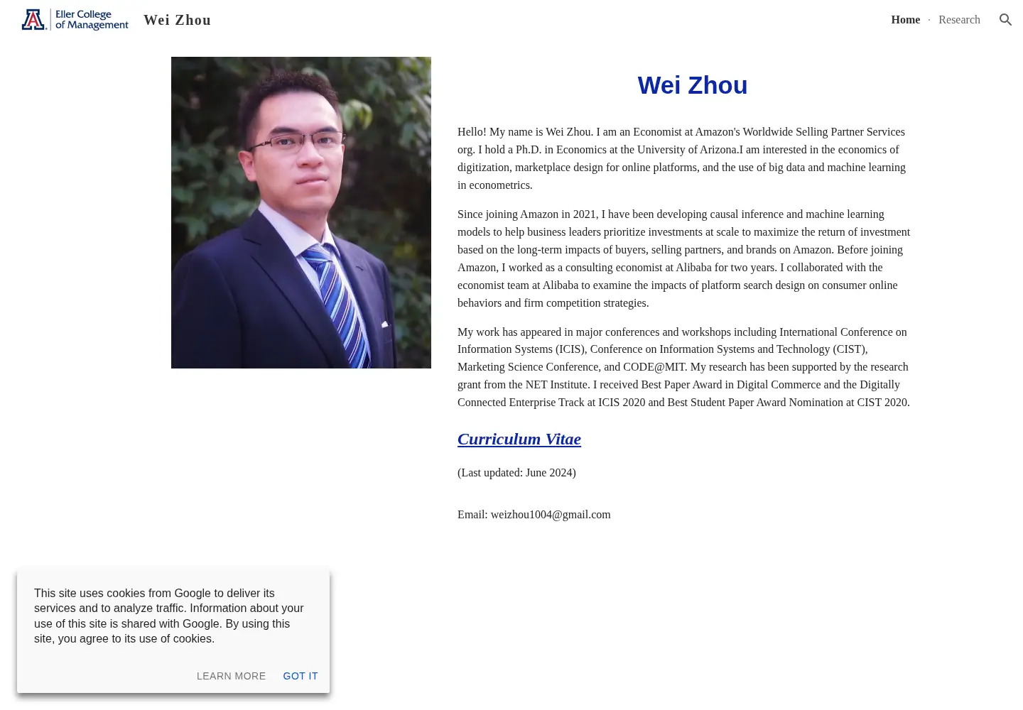Screenshot of weizhou.org