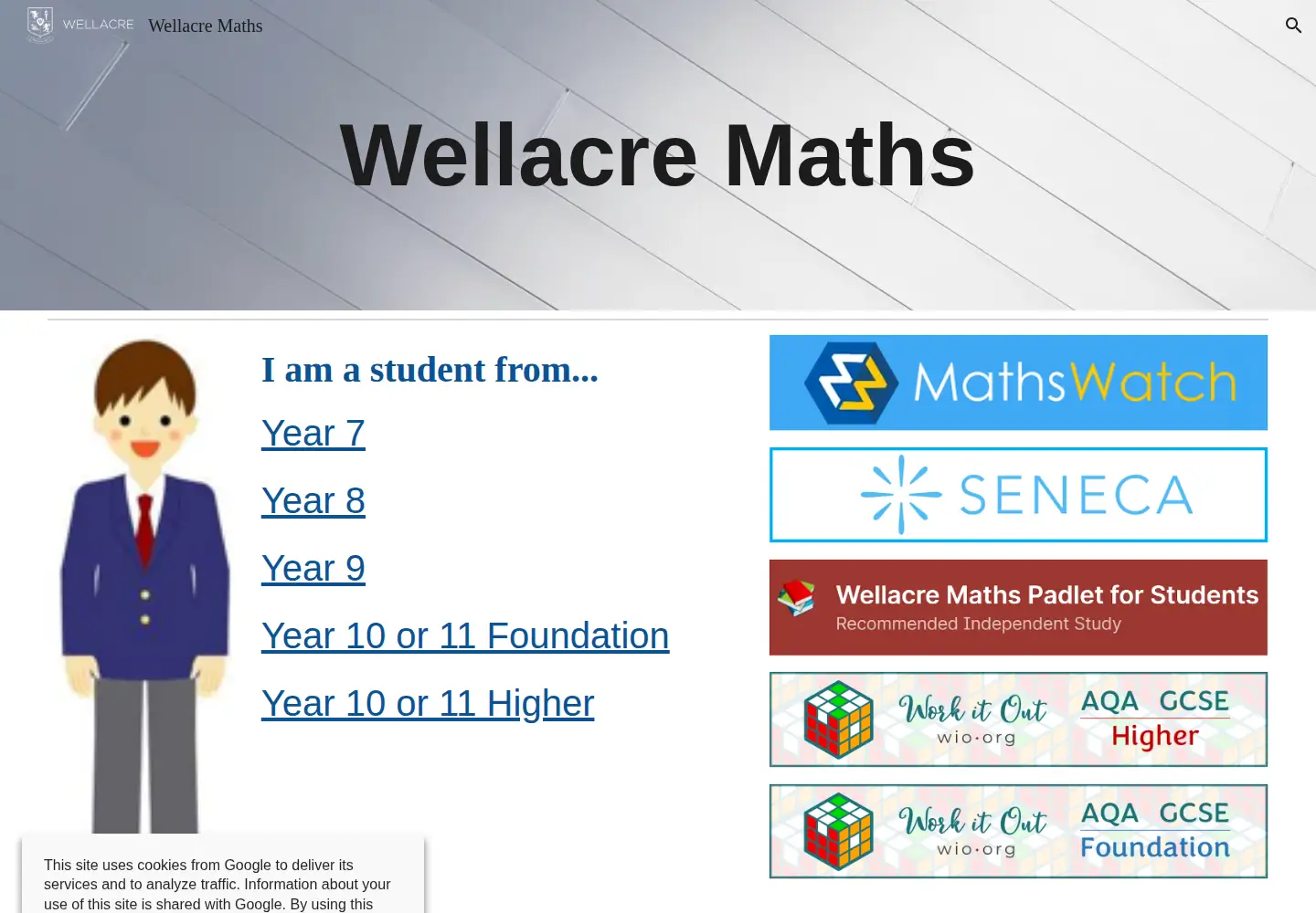 Screenshot of wellacremaths.org