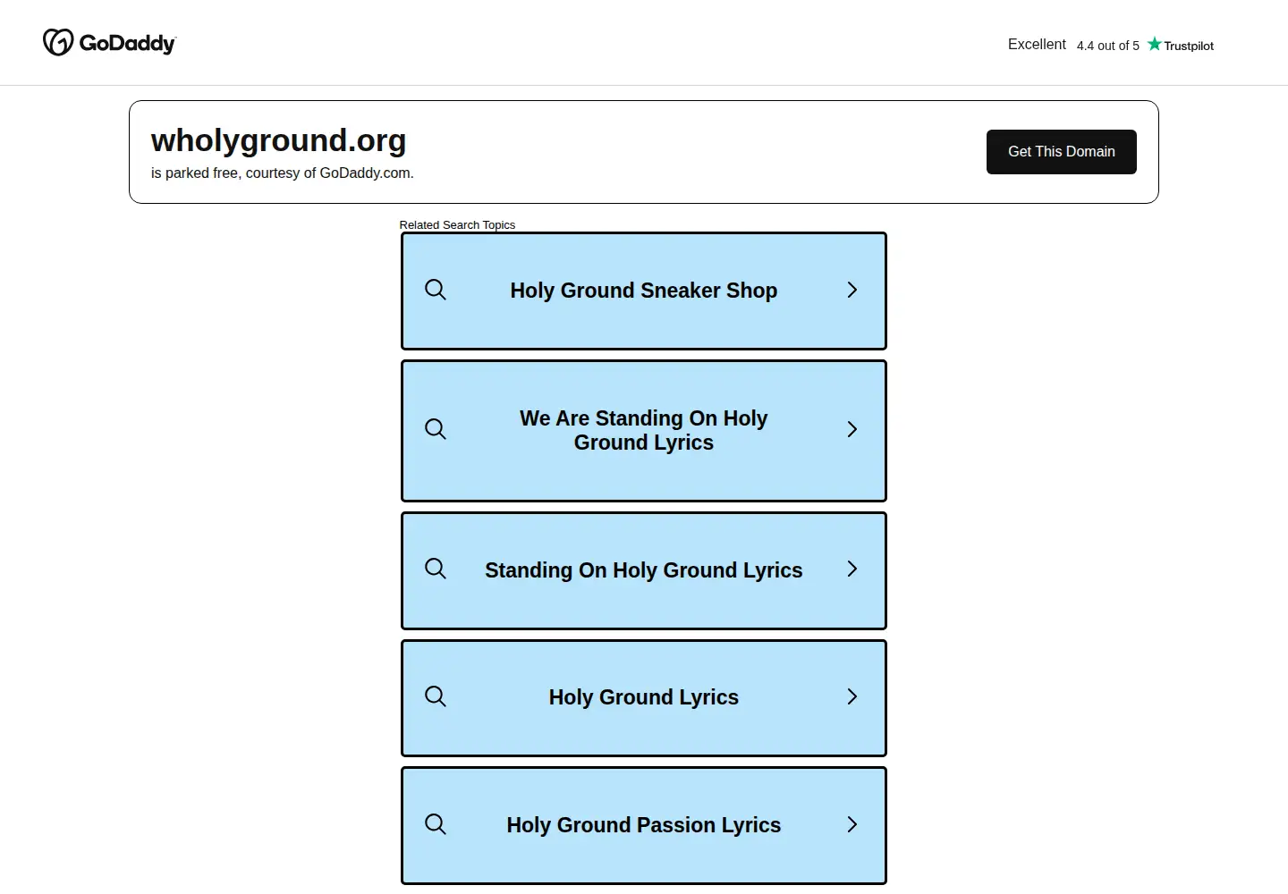 Screenshot of wholyground.org